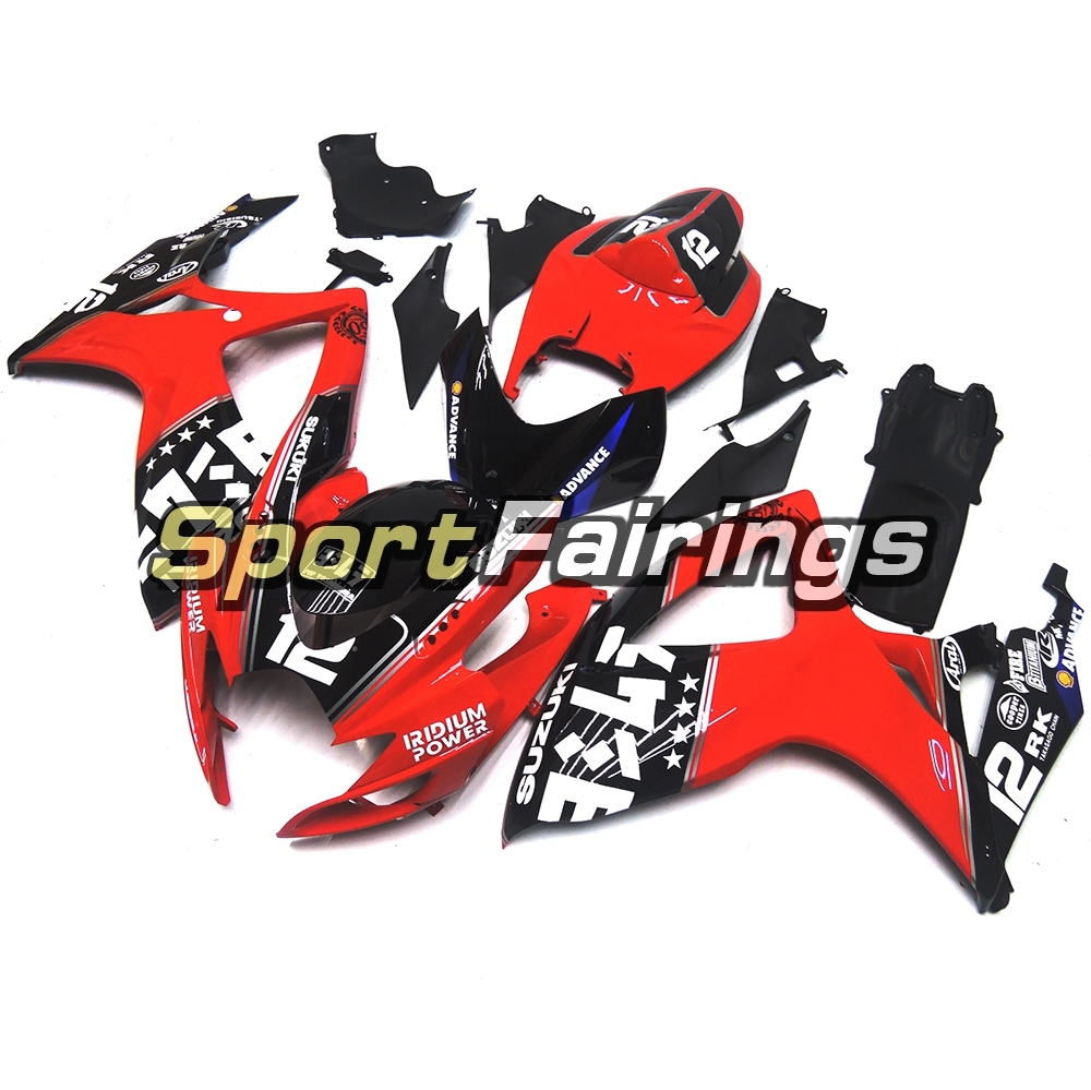 Fairing Kit Fit For Suzuki GSXR600 750 2006 - 2007 - Red Black