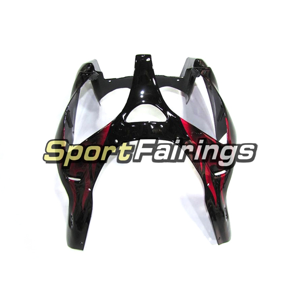 Fairing Kit Fit For Kawasaki ZX9R 2000 - 2001 - Black Red Flame