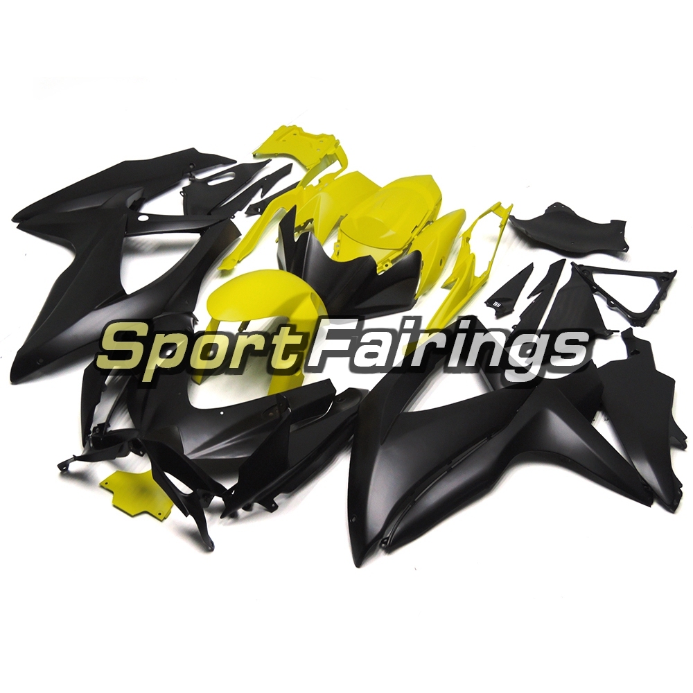 Fairing Kit Fit For Suzuki GSXR600 750 2008 - 2010 - Matte Black Yellow