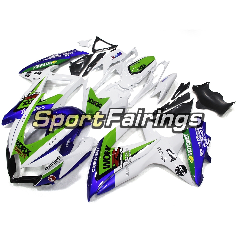 Fairing Kit Fit For Suzuki GSXR600 750 2008 - 2010 - White Blue Green