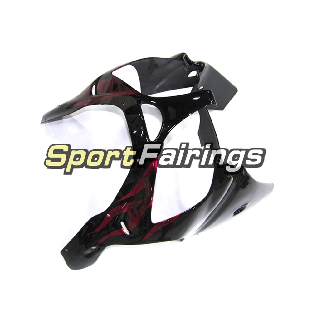 Fairing Kit Fit For Kawasaki ZX9R 2000 - 2001 - Black Red Flame