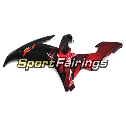 Fairing Kit Fit For Yamaha YZF R1 2002 2003 - Black Red Flames