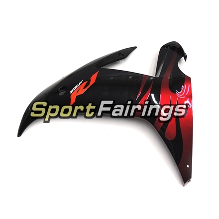 Fairing Kit Fit For Yamaha YZF R1 2002 2003 - Black Red Flames
