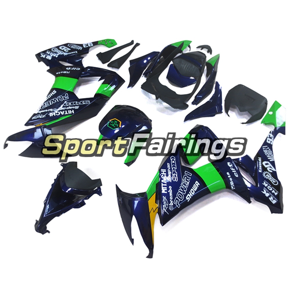 Fairing Kit Fit For Kawasaki ZX10R 2008 - 2010 -POWER1 Blue Green