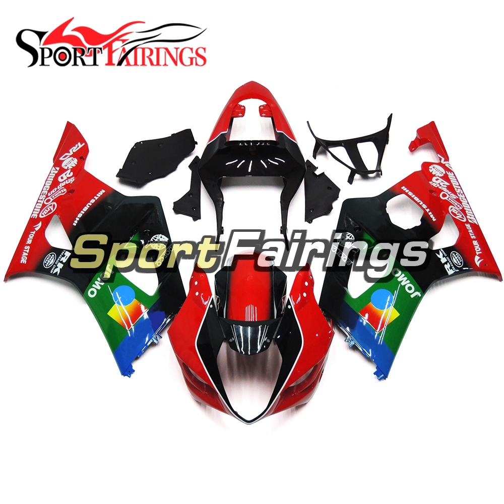 Fairing Kit Fit For Suzuki GSXR1000 K3 2003 - 2004 - Red Green