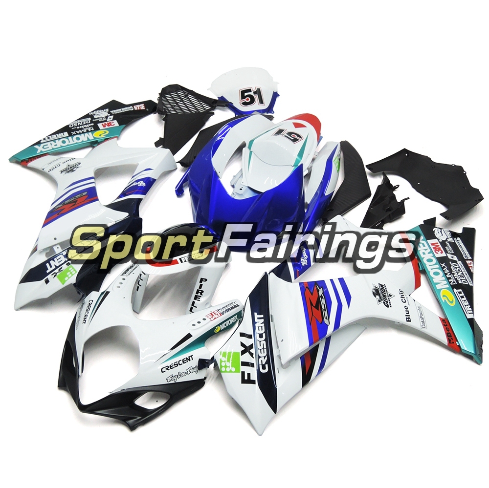 Fairing Kit Fit For Suzuki GSXR1000 K7 2007 - 2008 - White Blue