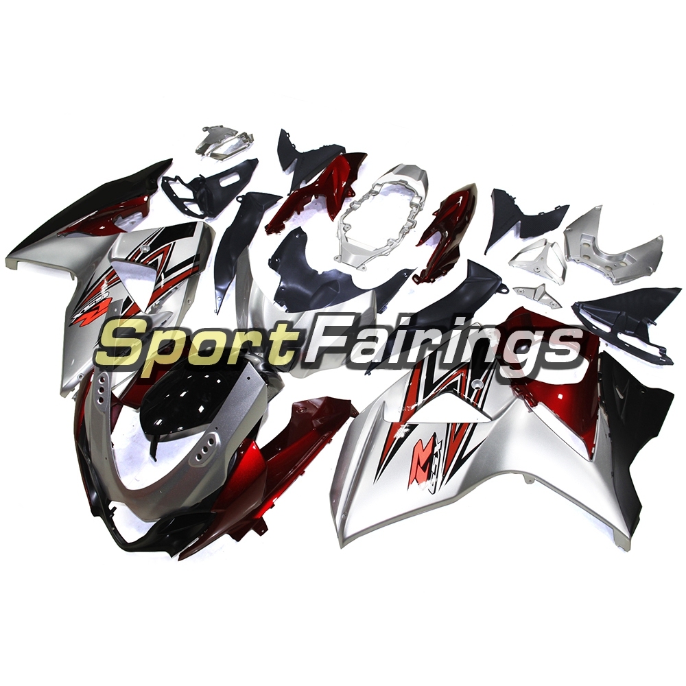 Fairing Kit Fit For Suzuki GSXR1000 K9 2009 - 2016 - Silver Red
