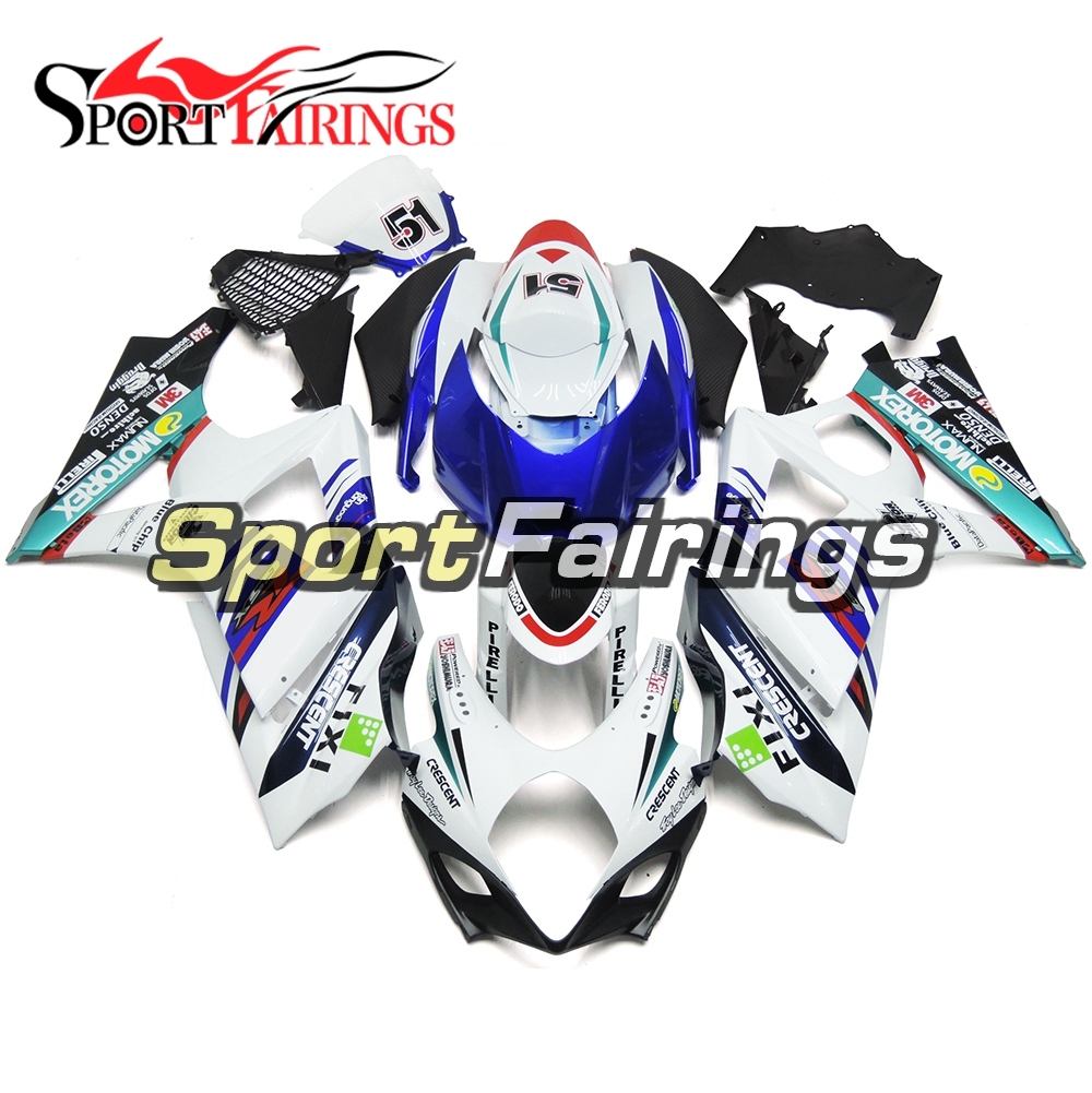 Fairing Kit Fit For Suzuki GSXR1000 K7 2007 - 2008 - White Blue