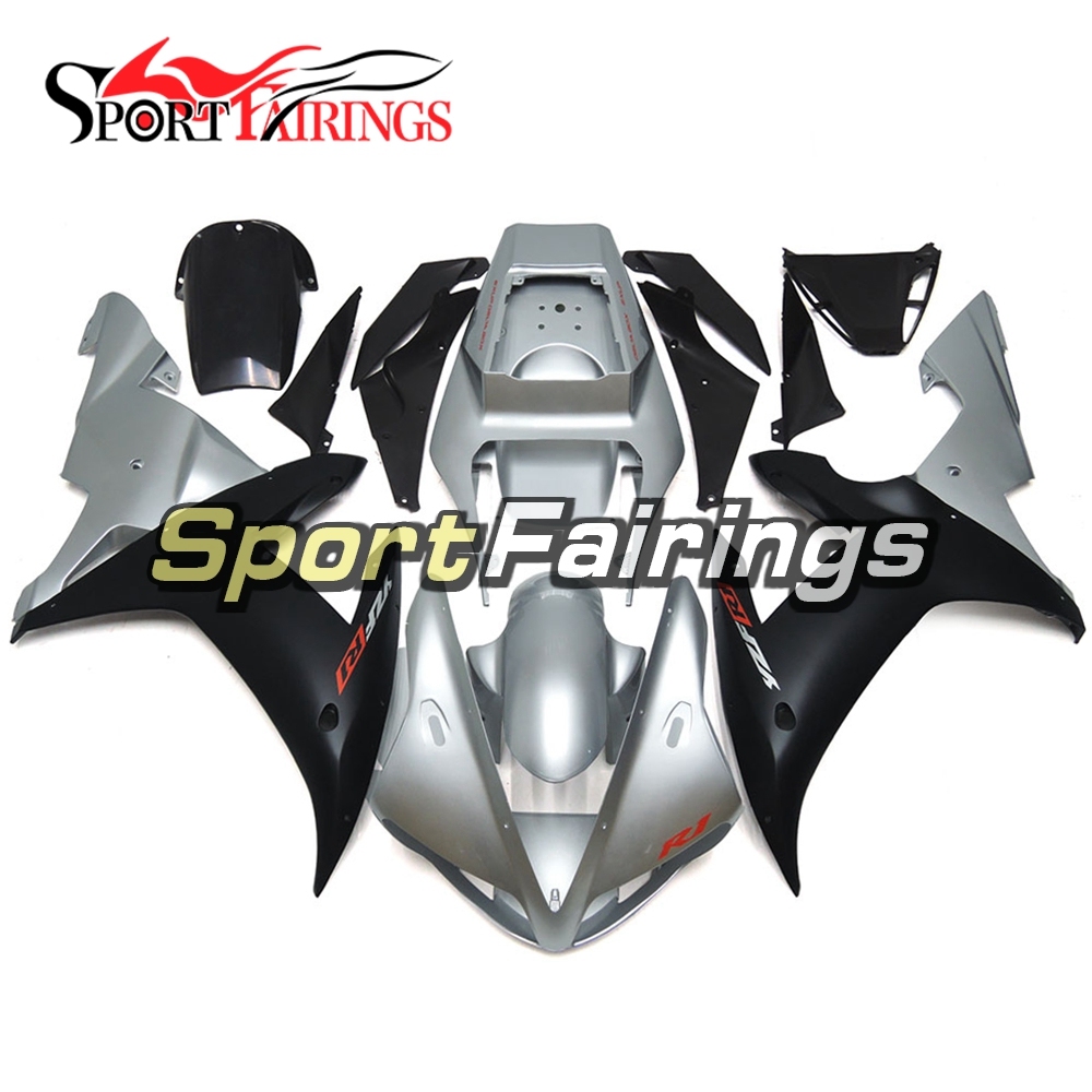 Fairing Kit Fit For Yamaha YZF R1 2002 2003 - Silver Black