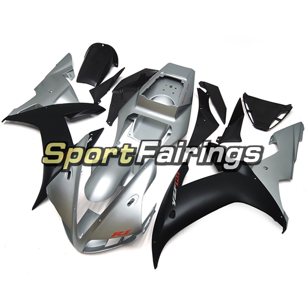 Fairing Kit Fit For Yamaha YZF R1 2002 2003 - Silver Black