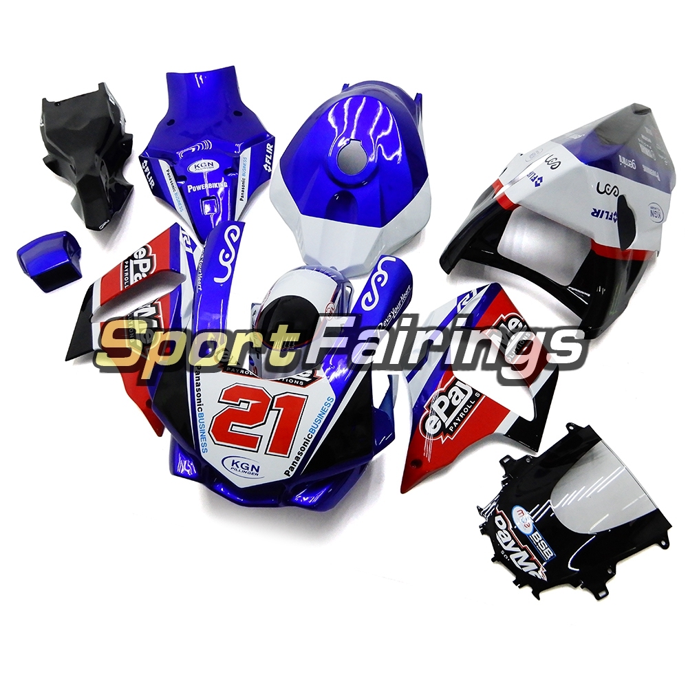 Fiberglass Racing Fairing Kit Fit For Yamaha YZF R1 2015 2016 -  Blue White