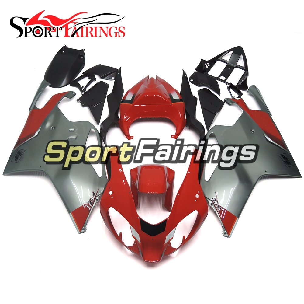 Fairing Kit Fit For Aprilia RSV1000 Mile 2003 - 2006 - Red Silver