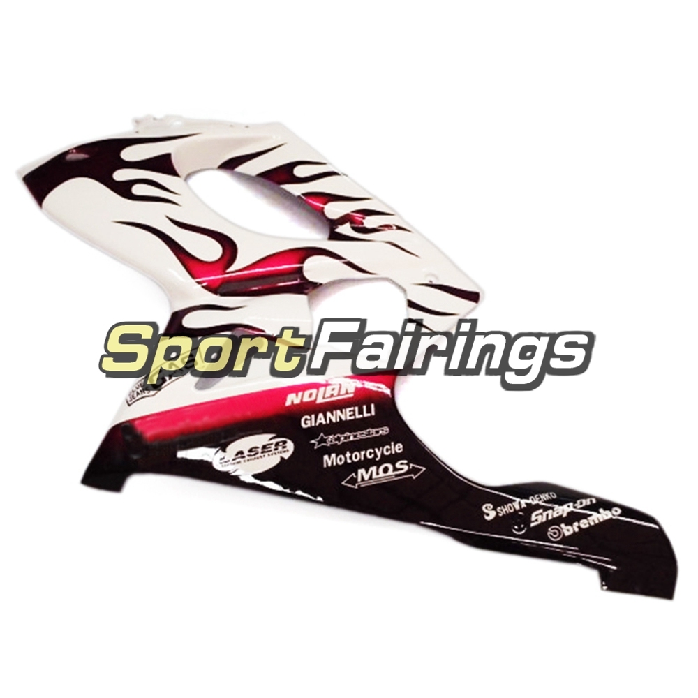 Fairing Kit Fit For Yamaha YZF600R Thundercat 1997 - 2007 - White Red Flames