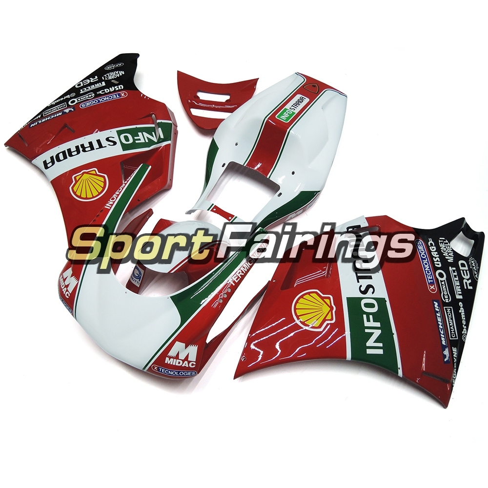 Racing Fairing Kit Fit For Ducati 996/748/916/998 Monoposto 1996 - 2002 - Gloss Red Green