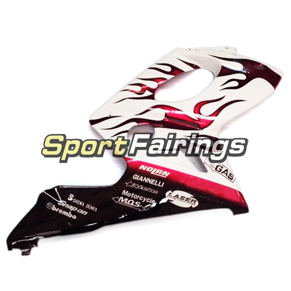 Fairing Kit Fit For Yamaha YZF600R Thundercat 1997 - 2007 - White Red Flames