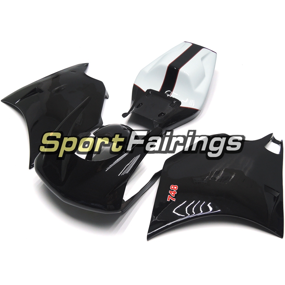 Firberglass Fairing Kit Fit For Dacati 996/748/916/998 Monoposto 1996 - 2002 - Black White