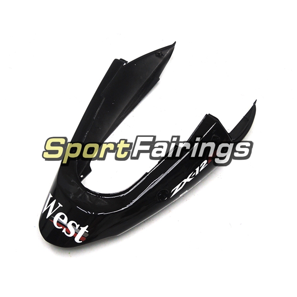 Fairing Kit Fit For Kawasaki ZX12R 2000 2001 -West Black White