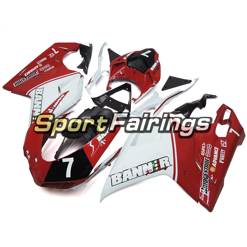 Fairing Kit Fit For Ducati 1098/1198/848 2007 - 2012 - Red White
