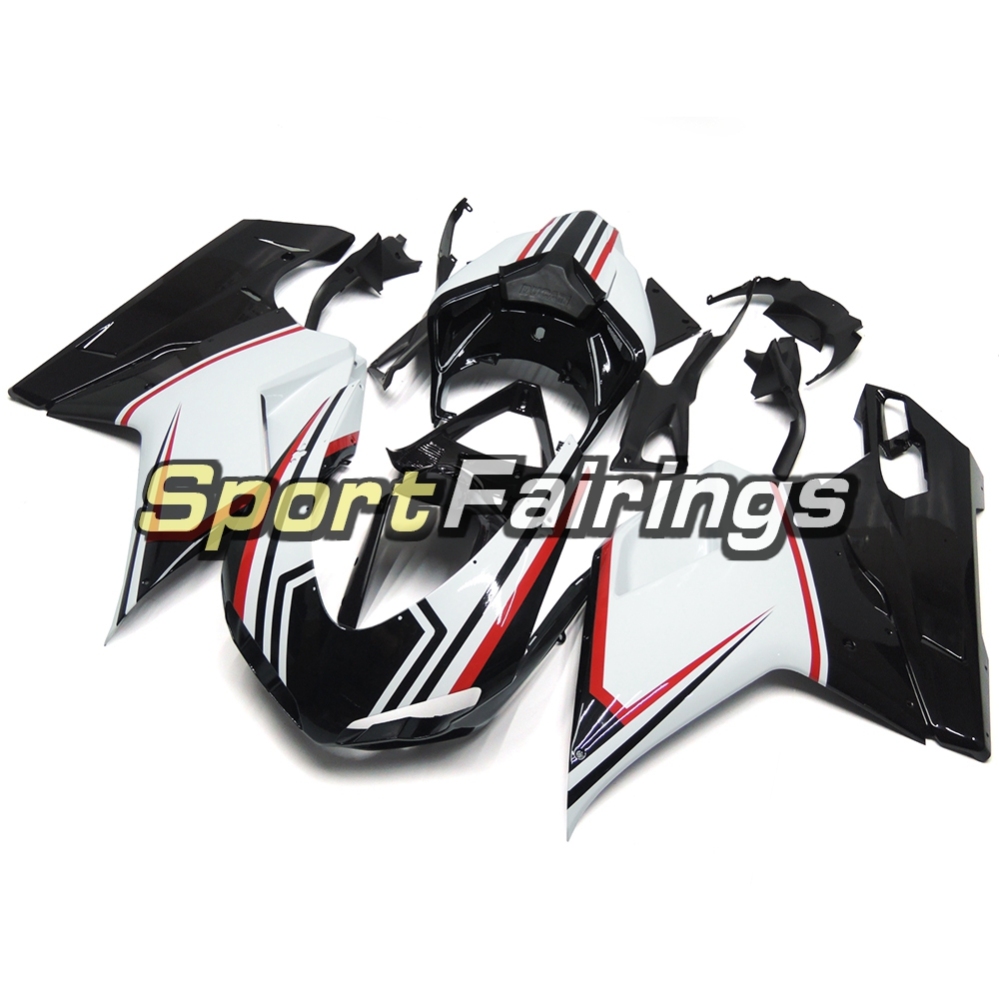 Fairing Kit Fit For Ducati 1098/1198/848 2007 - 2012 - White Black
