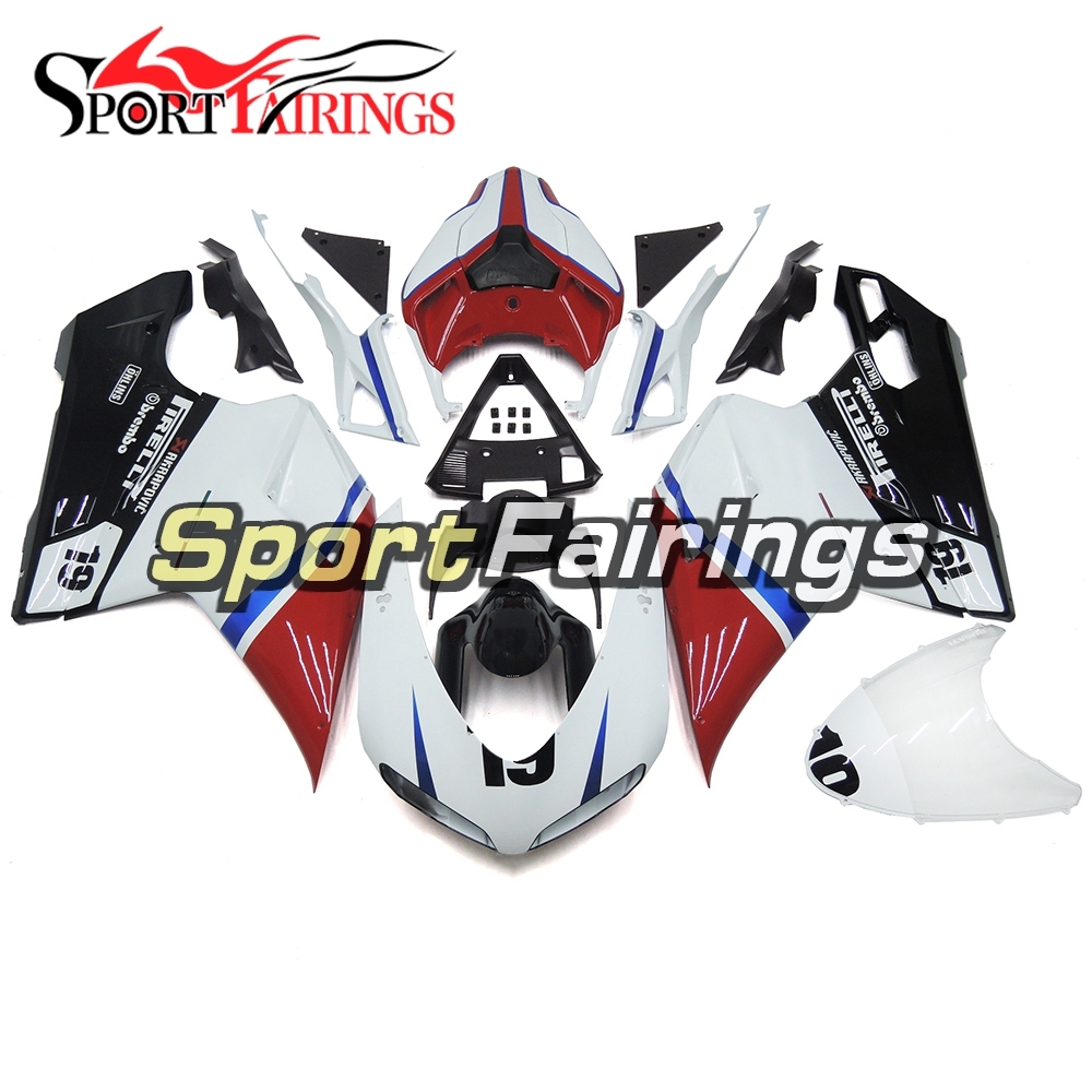 Fairing Kit Fit For Ducati 1098/1198/848 2007 - 2012 - White Red Black