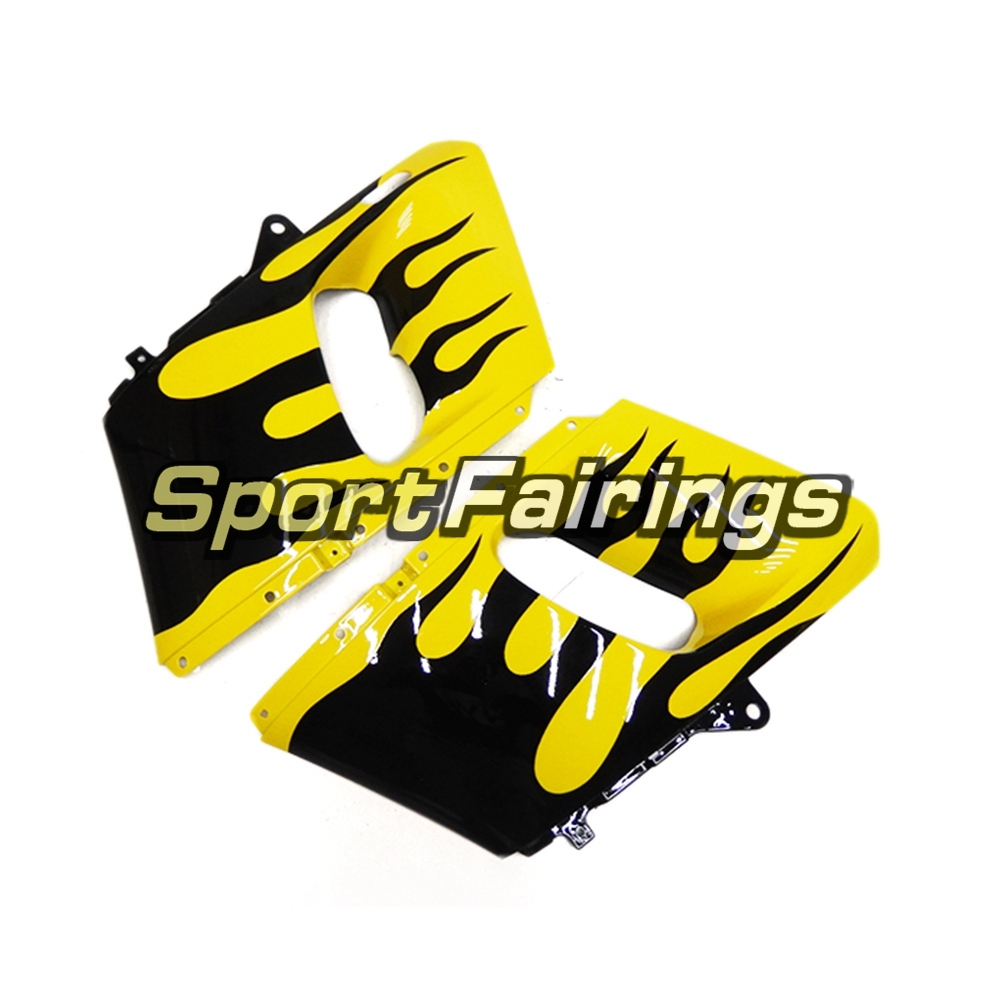 Fairing Kit Fit For Kawasaki ZZR400  1993 - 2007-Yellow with Black Flame