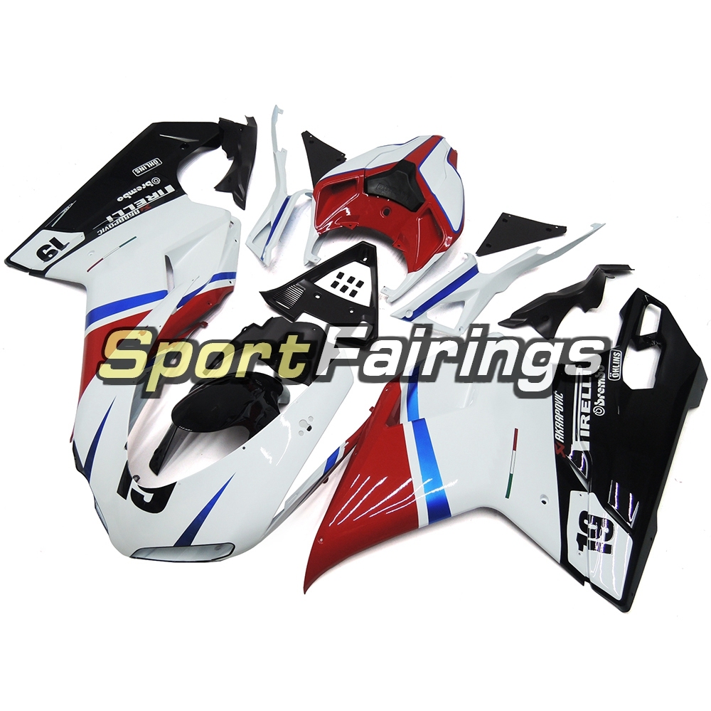 Fairing Kit Fit For Ducati 1098/1198/848 2007 - 2012 - White Red Black