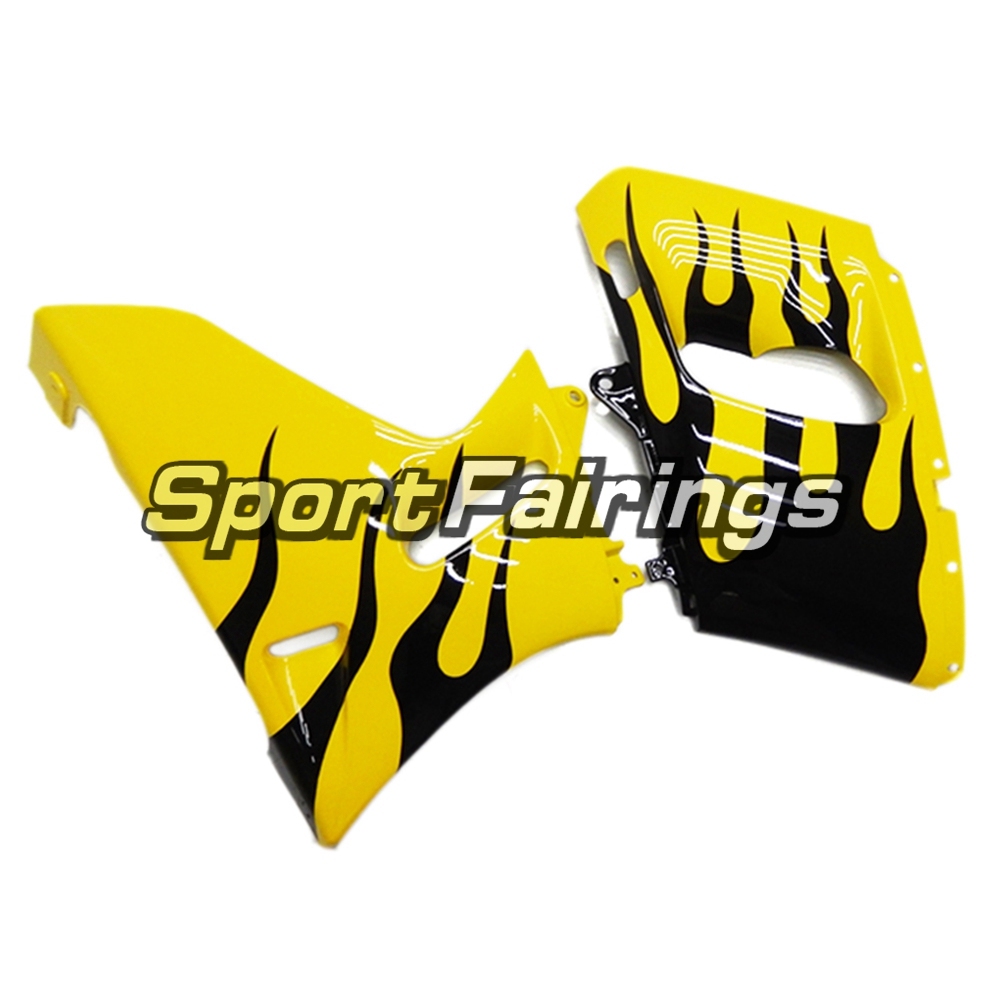 Fairing Kit Fit For Kawasaki ZZR400  1993 - 2007-Yellow with Black Flame