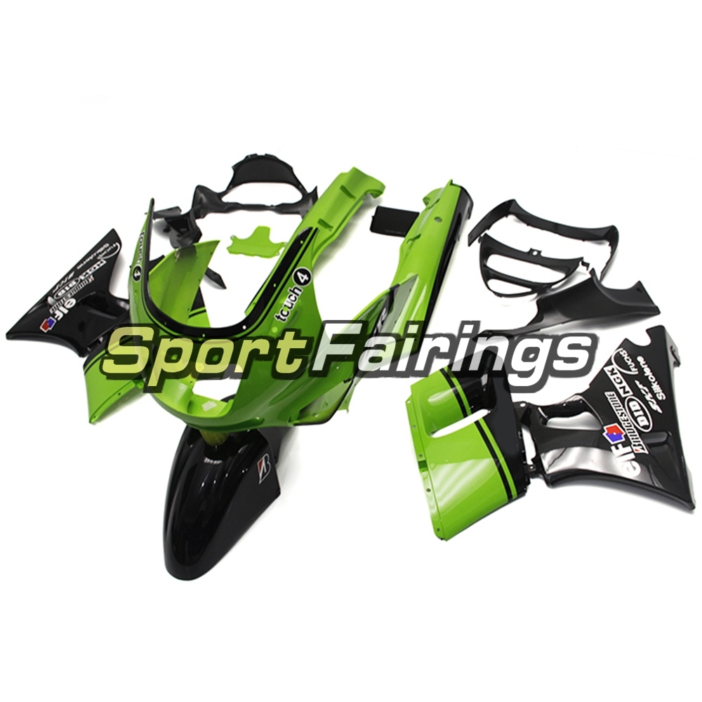 Fairing Kit Fit For Kawasaki ZZR400  1993 - 2007-Green Black Elf