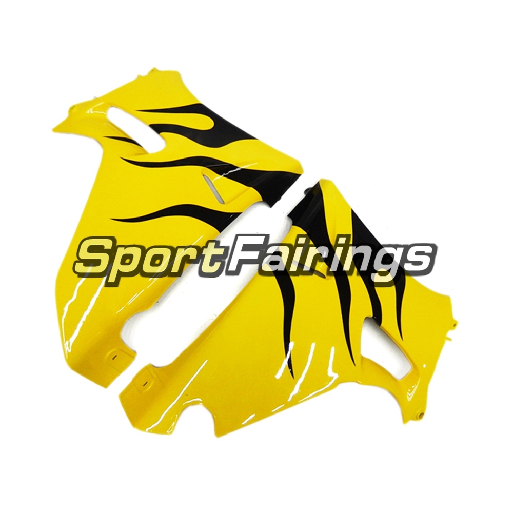 Fairing Kit Fit For Kawasaki ZZR400  1993 - 2007-Yellow with Black Flame