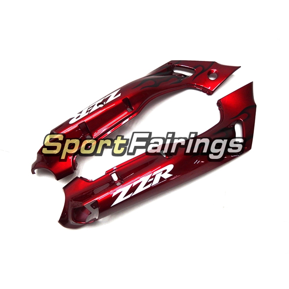Fairing Kit Fit For Kawasaki ZZR400  1993 - 2007-Red Black Flames