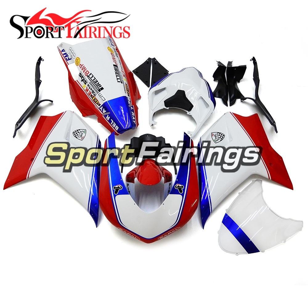 Fairing Kit Fit For Ducati 1098/1198/848 2007 - 2012 - White Red Blue