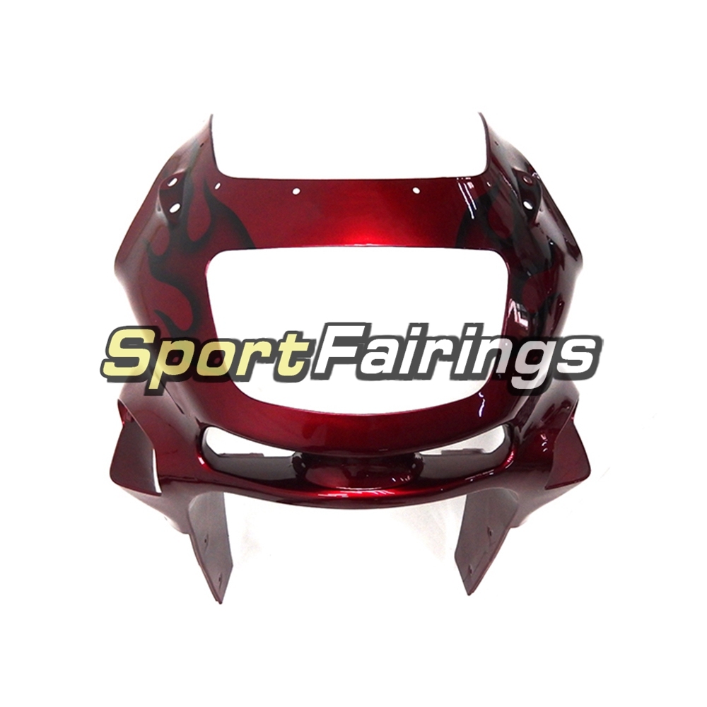 Fairing Kit Fit For Kawasaki ZZR400  1993 - 2007-Red Black Flames