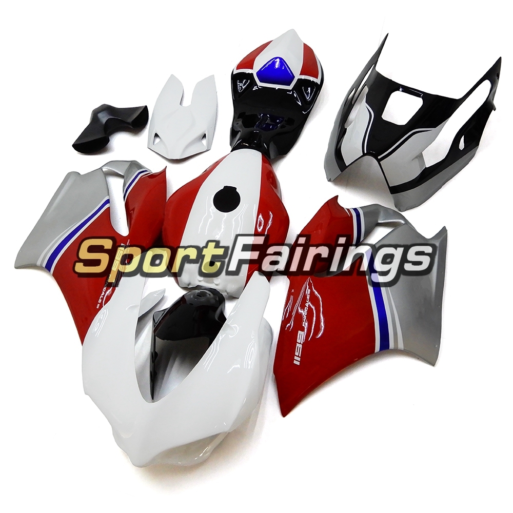 Firberglass Fairing Kit Fit For Dacati 899/1199 2012 - 2013 - White Red Grey