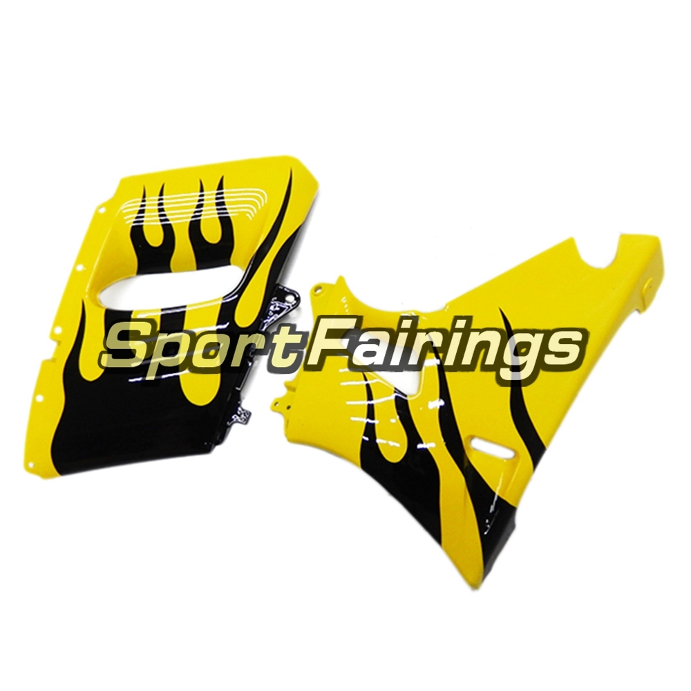Fairing Kit Fit For Kawasaki ZZR400  1993 - 2007-Yellow with Black Flame