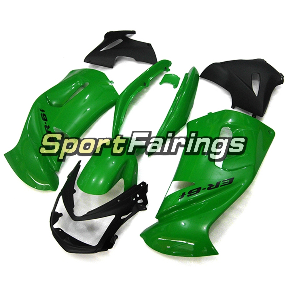 Fairing Kit Fit For Kawasaki ER-6F / Ninja 650r 2006 - 2008 - Green Black