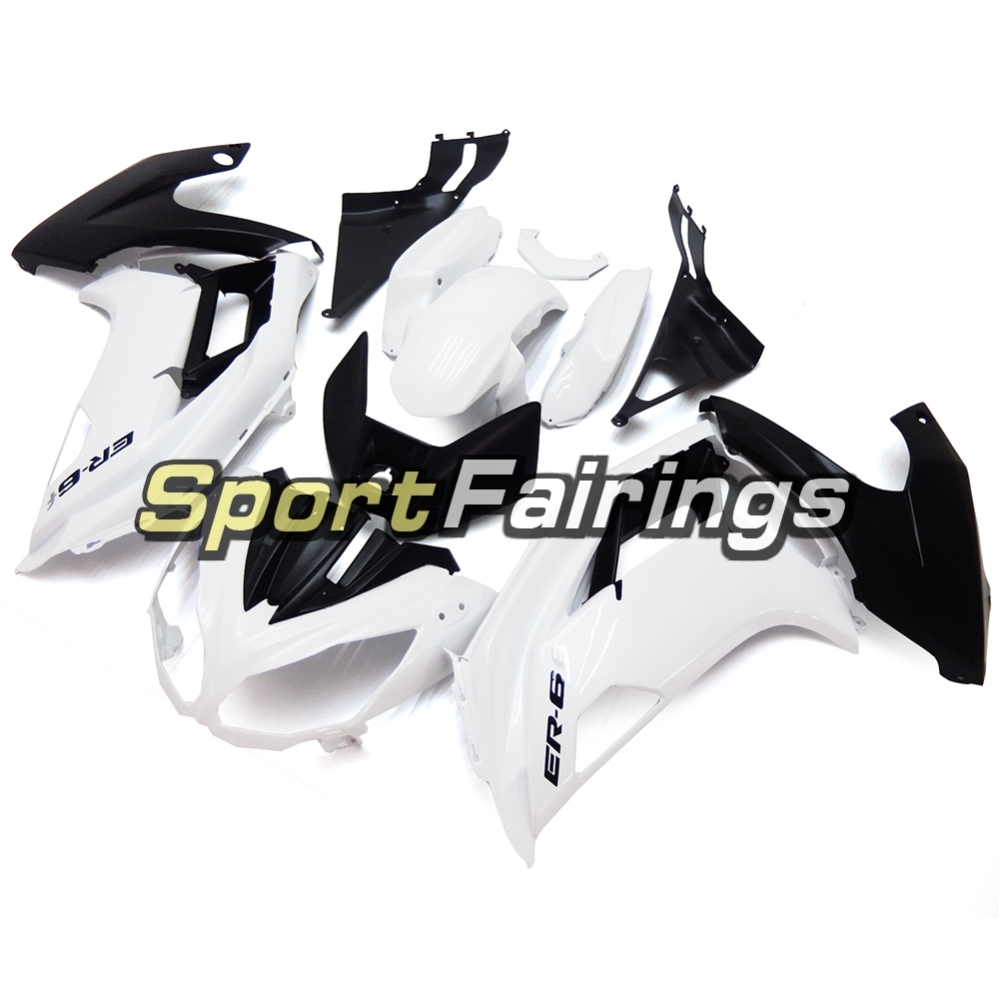 Fairing Kit Fit For Kawasaki ER-6F / Ninja 650r 2012 - 2016 White Black