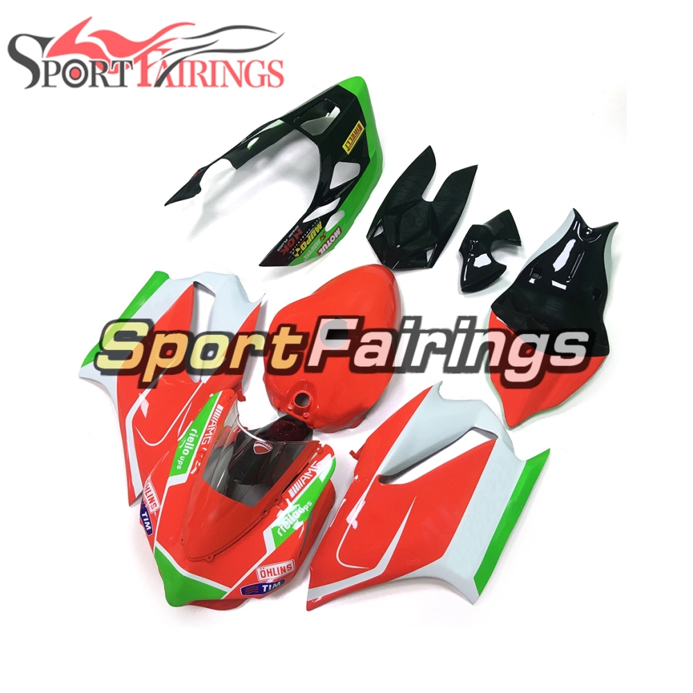 Firberglass Fairing Kit Fit For Dacati 899/1199 2012 - 2013 - Red Green