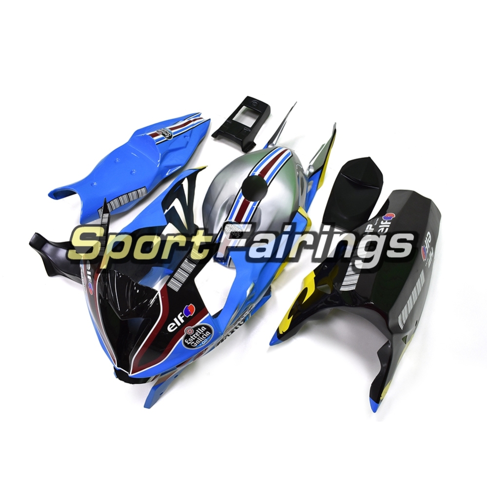 Fiberglass Racings Fairing Kit Fit For BMW S1000RR 2015 2016 - Blue Silver