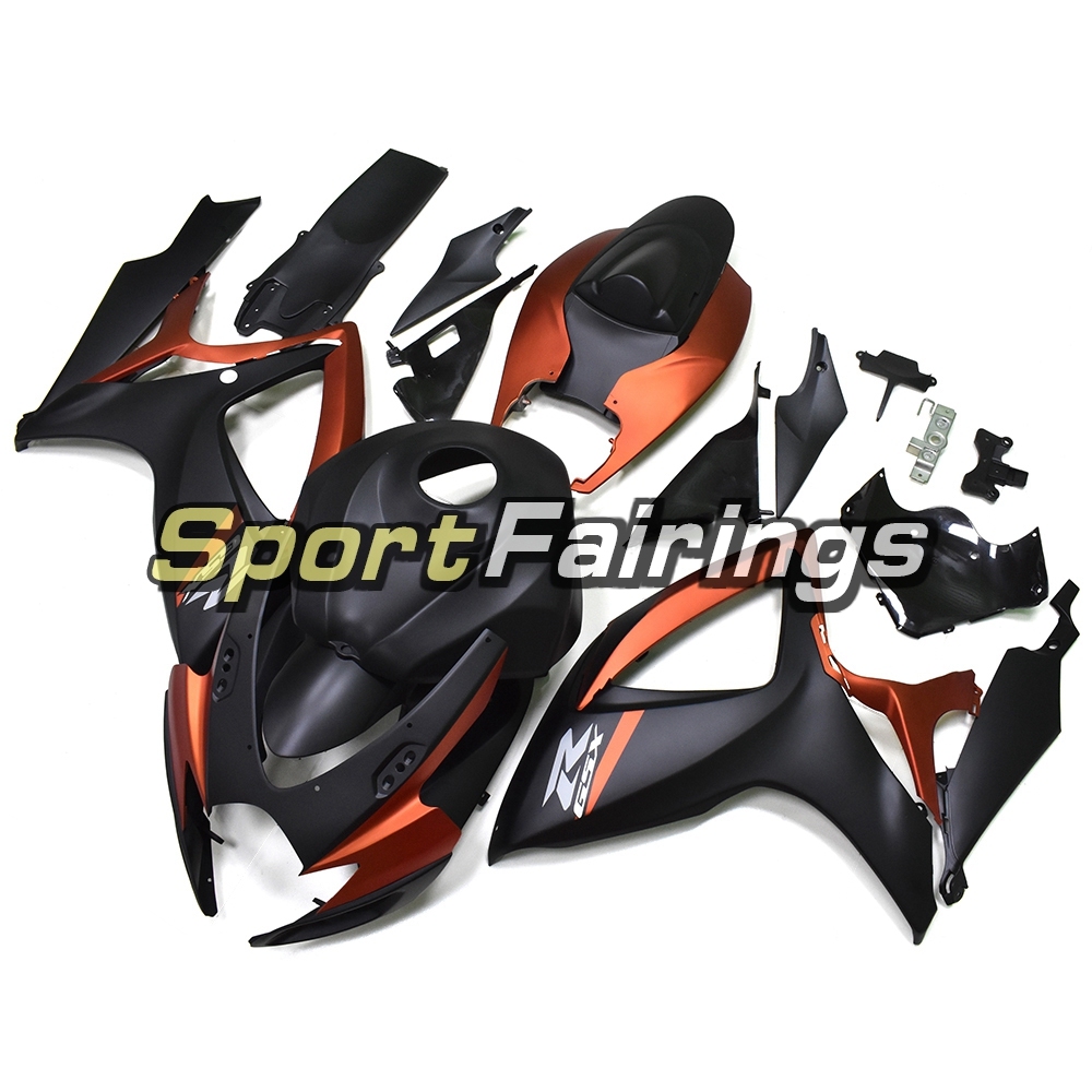 Fairing Kit Fit For Suzuki GSXR600 750 2006 - 2007 - Matte Orange Black