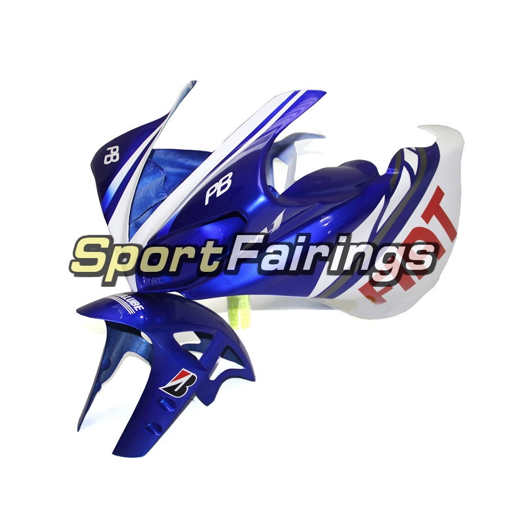 Fiberglass Racing Fairing Kit Fit For Yamaha YZF R1 2009 - 2011 - Blue White