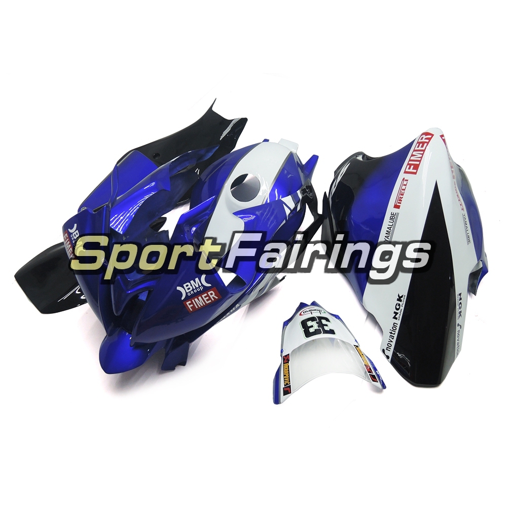 Fiberglass Racing Fairing Kit Fit For Yamaha YZF R6 2008 - 2016 - Blue Black White