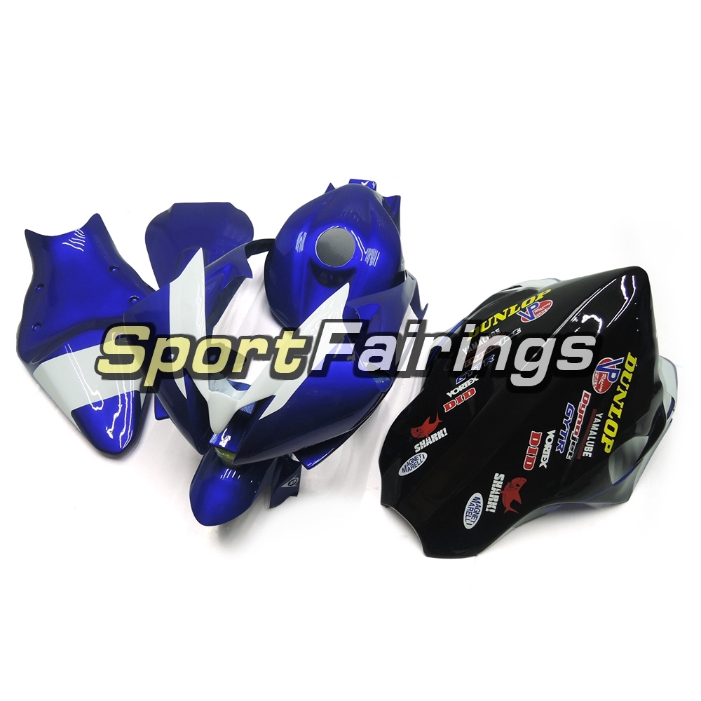 Fiberglass Racing Fairing Kit Fit For Yamaha YZF R6 2006 2007 - Blue Black White