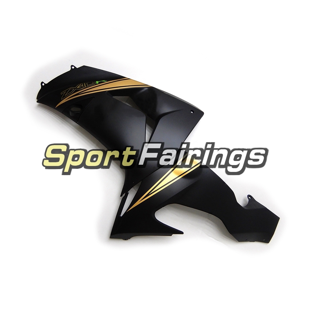 Fairing Kit Fit For Kawasaki ZX10R 2006 - 2007 - Black Matte Gold Decal