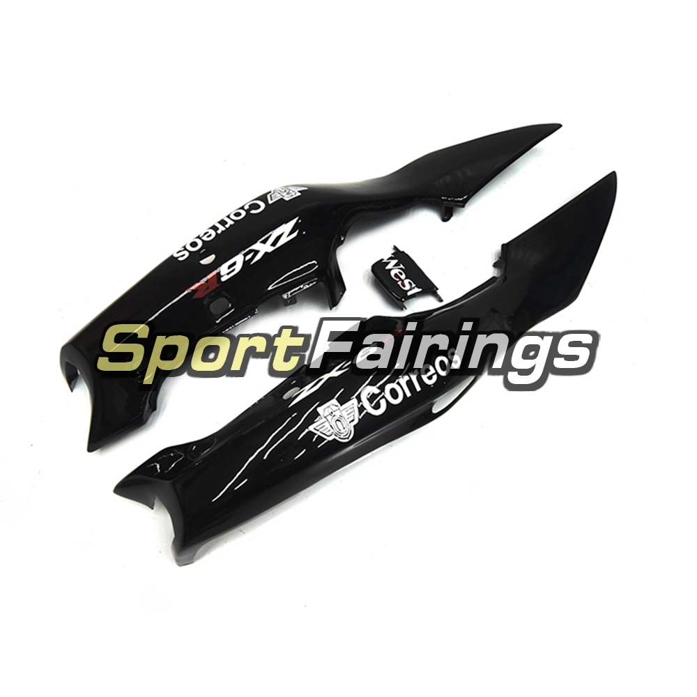 Fairing Kit Fit For Kawasaki ZX6R 1994-1997-West Black White