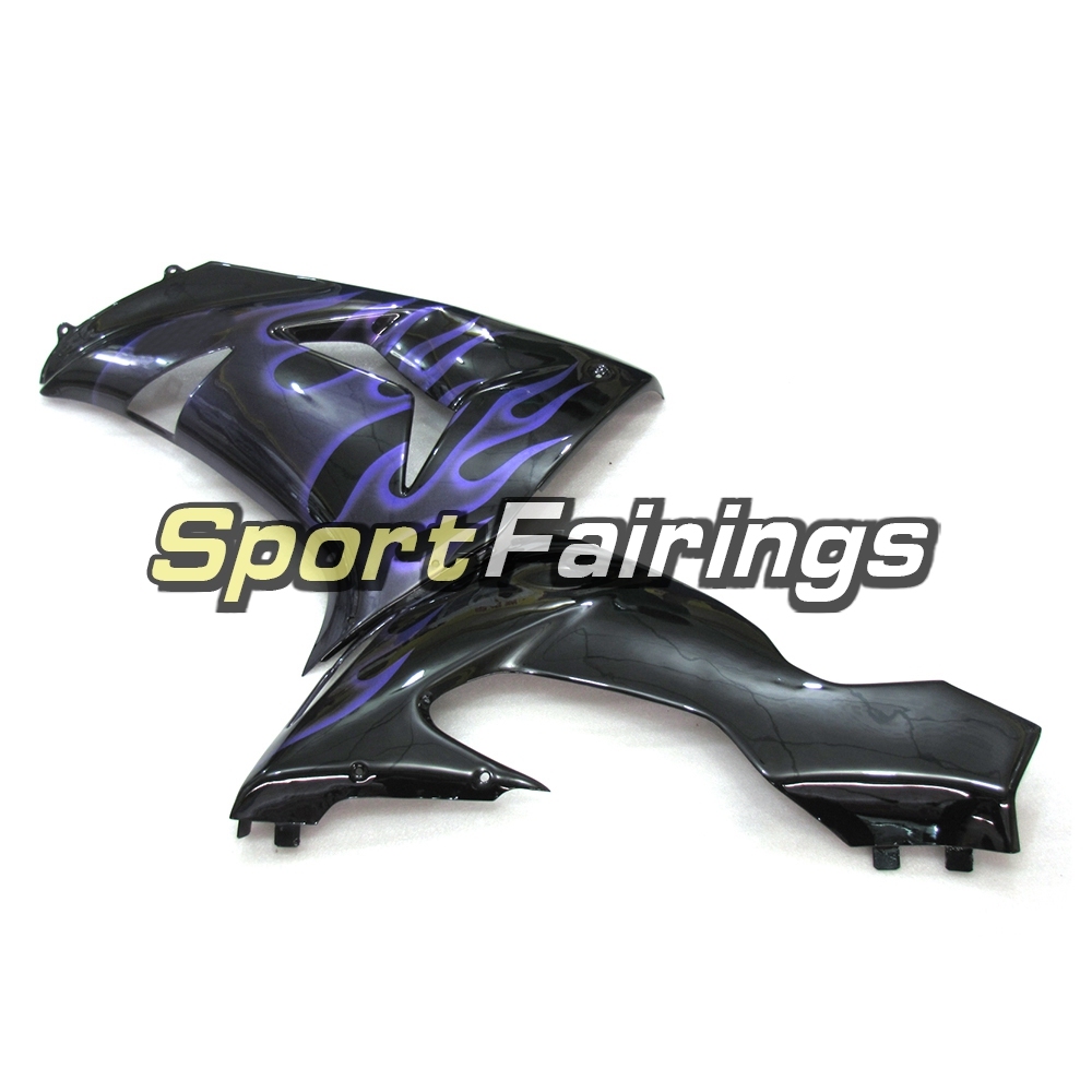 Fairing Kit Fit For Kawasaki ZX10R 2006 - 2007 -Gloss Black Purple Flame