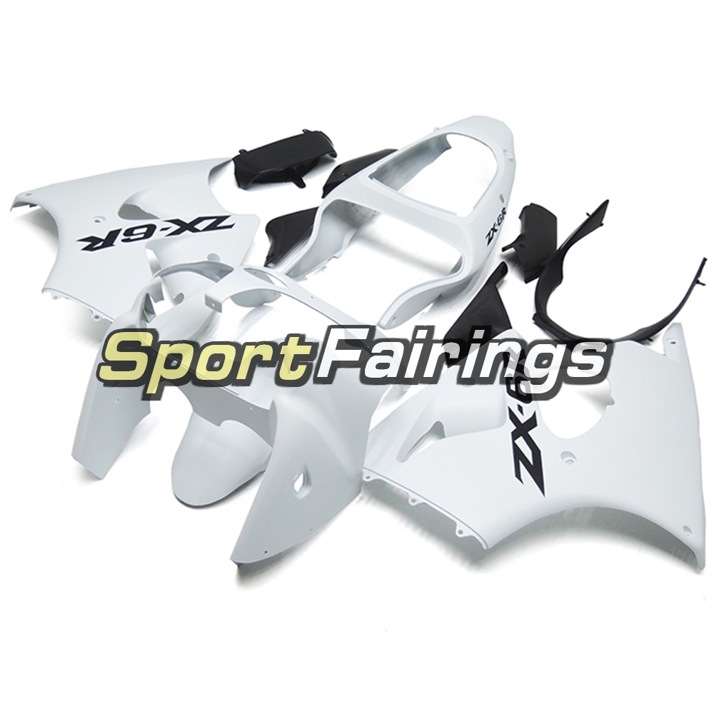Fairing Kit Fit For Kawasaki ZX6R 2000-2002- White