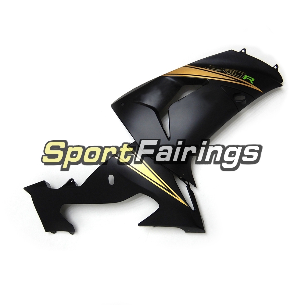 Fairing Kit Fit For Kawasaki ZX10R 2006 - 2007 - Black Matte Gold Decal
