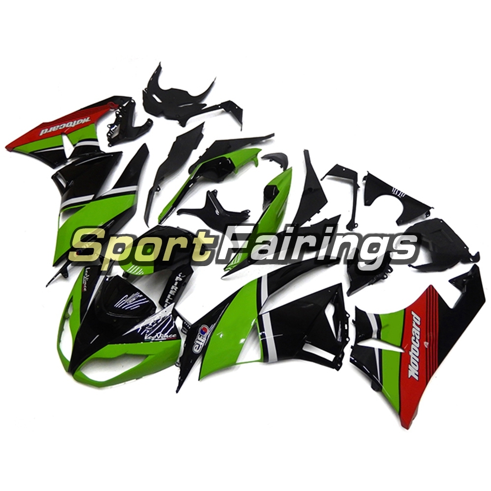 Fairing Kit Fit For Kawasaki ZX6R 2009 - 2010 - LeoVince Green Black