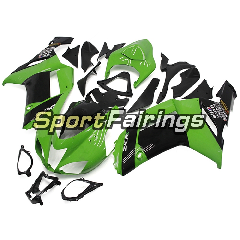 Fairing Kit Fit For Kawasaki ZX6R 2007 - 2008 -Green Black