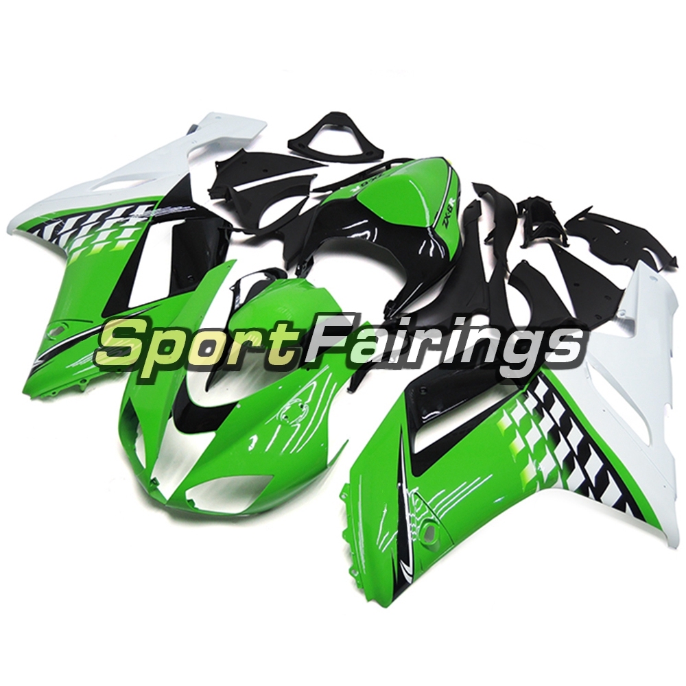 Fairing Kit Fit For Kawasaki ZX6R 2007 - 2008 -Green White